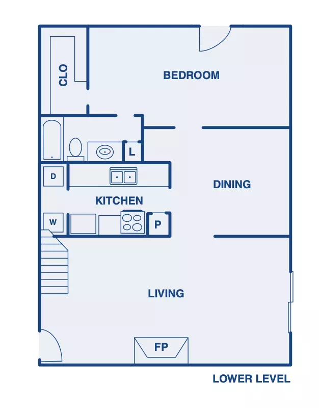 4 Beds • 3 Bath floor plan