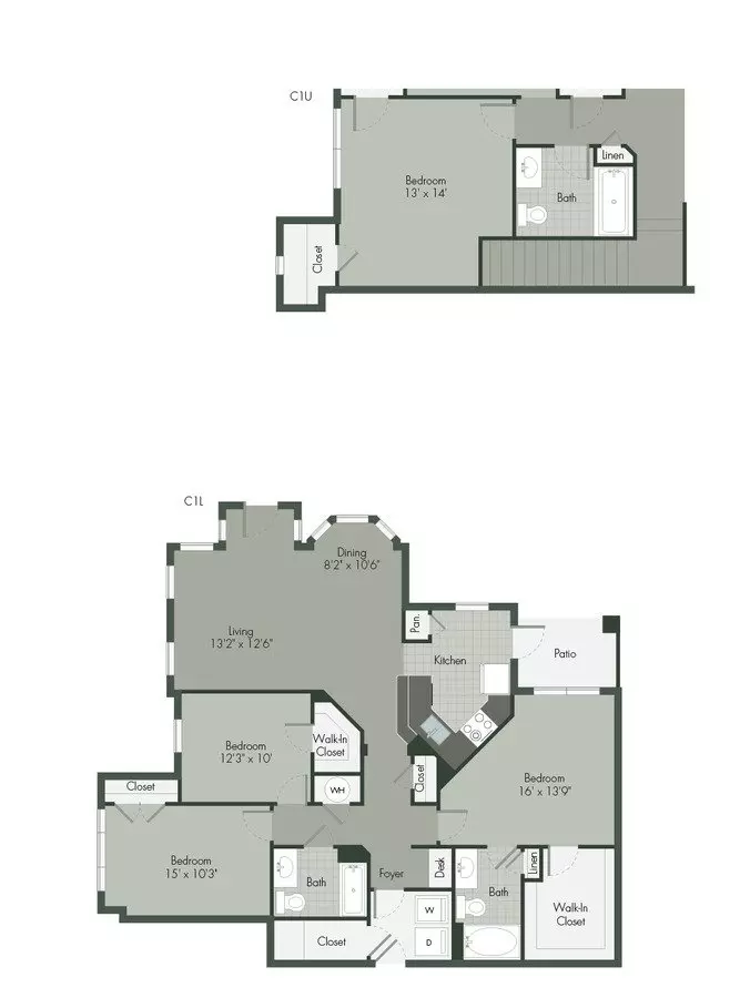 3 Beds • 2 Bath 11105 floor plan