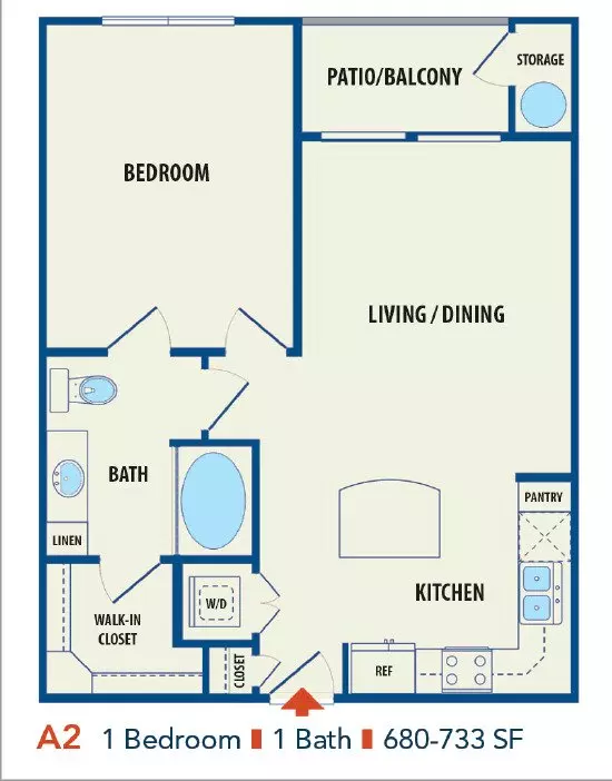 1 Bed • 1 Bath 149 floor plan