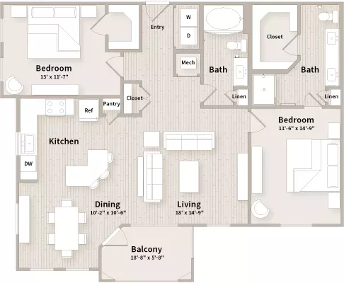 Unit 7302 7302 floor plan