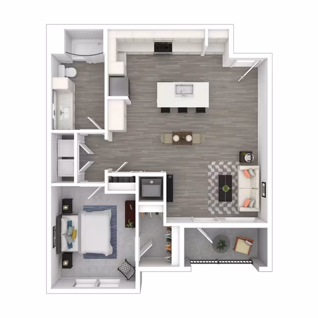 1 Bed • 1 Bath 7304 floor plan
