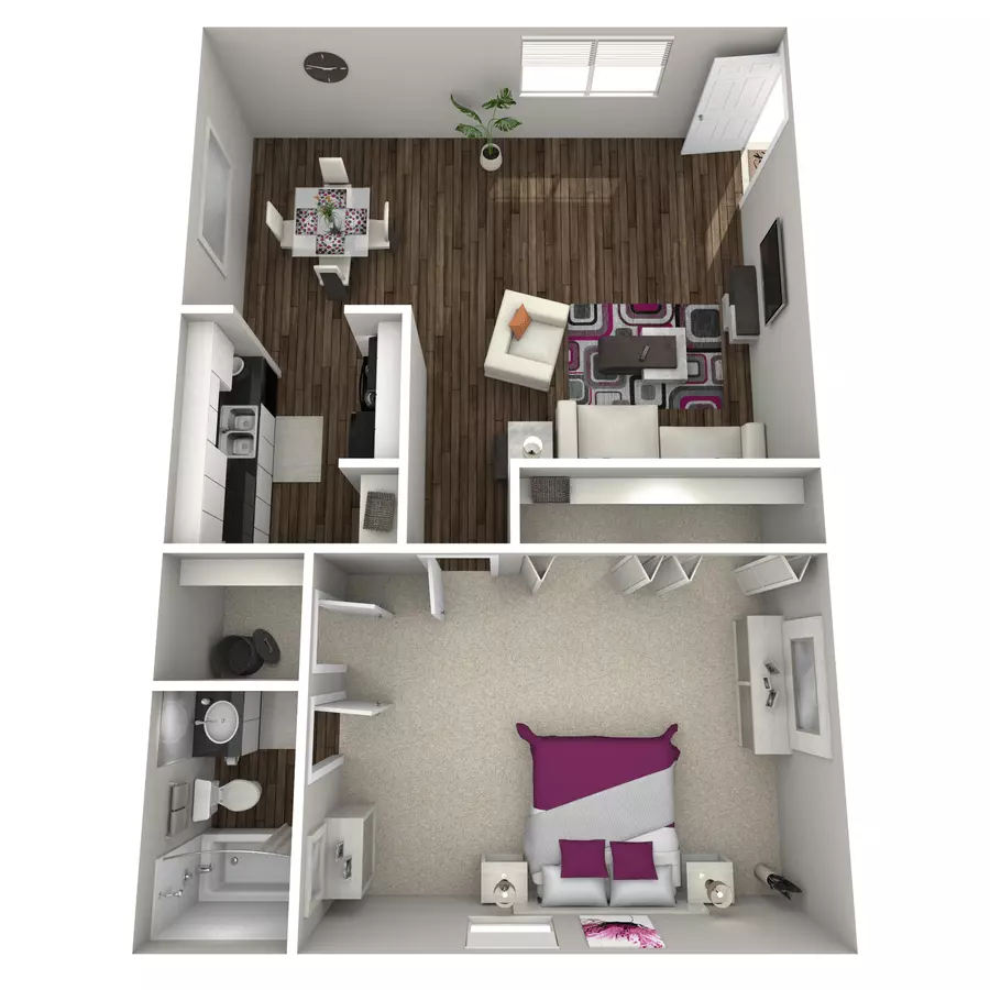 1 Bed • 1 Bath 71 floor plan