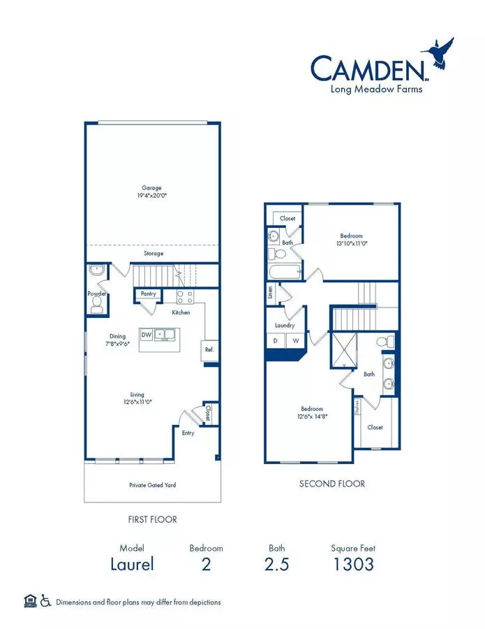 2 Beds • 2 Bath 235 floor plan