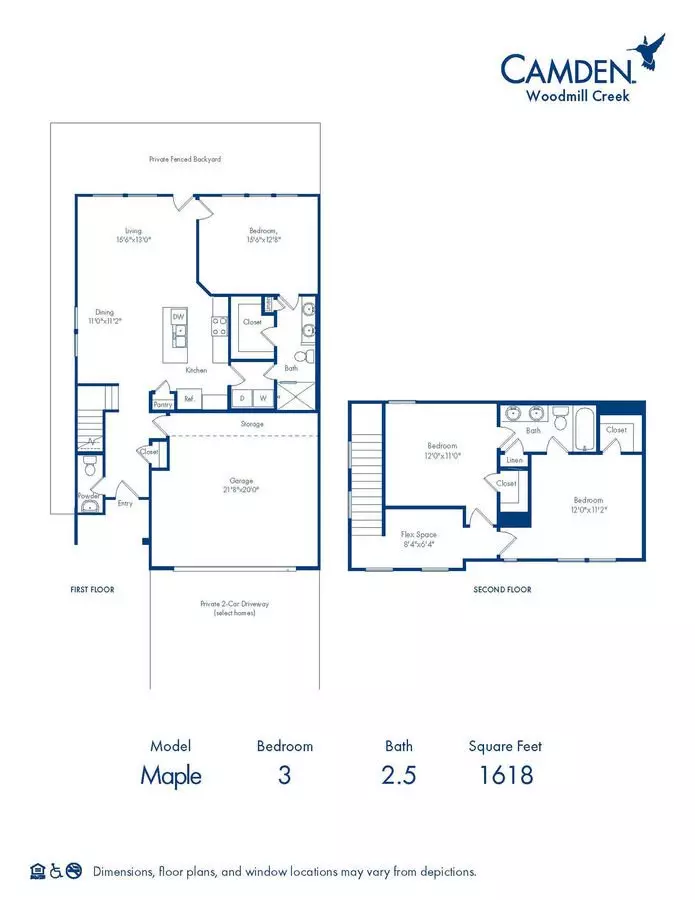 3 Beds • 2 Bath 202 floor plan