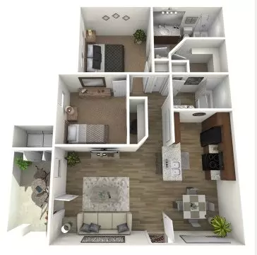 2 Beds • 2 Bath 5305 floor plan