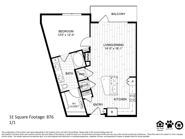 1 Bed • 1 Bath 2427 floor plan