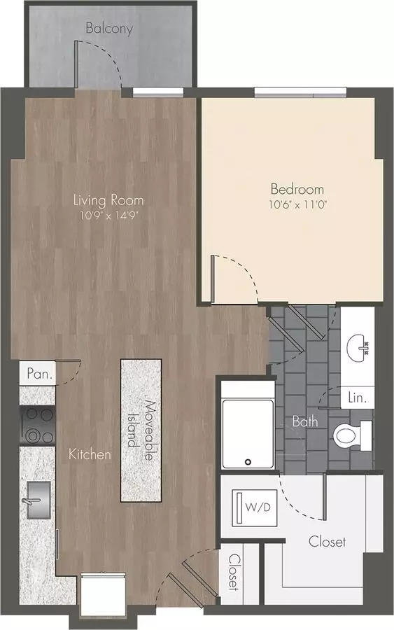 1 Bed • 1 Bath 305 floor plan
