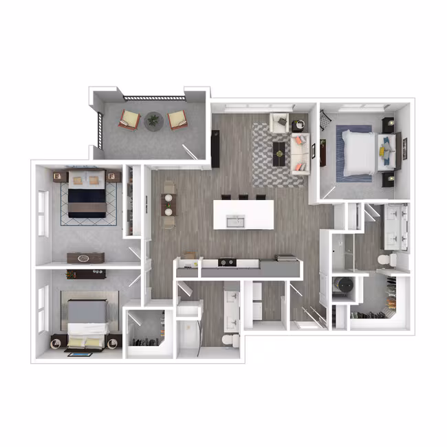 3 Beds • 2 Bath 4201 floor plan