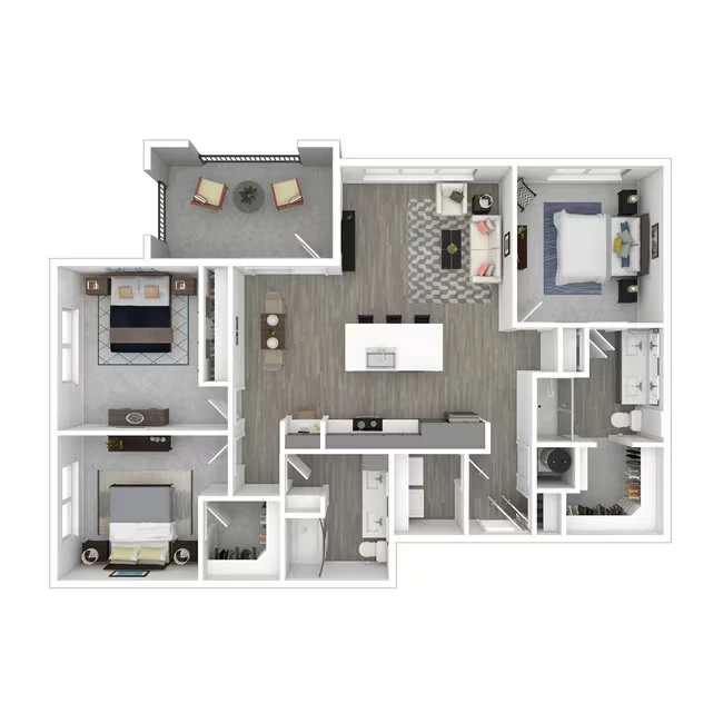 3 Beds • 2 Bath 1120 floor plan