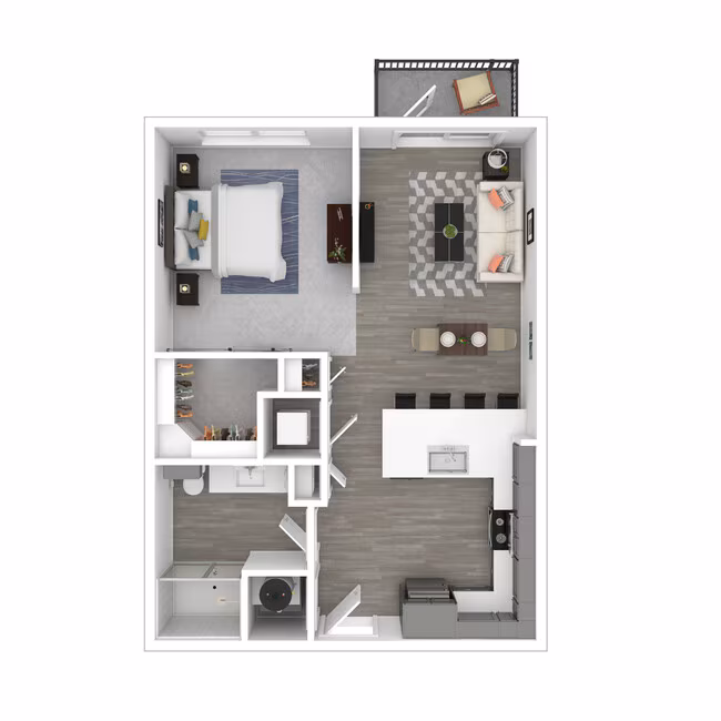 1 Bed • 1 Bath 3314 floor plan