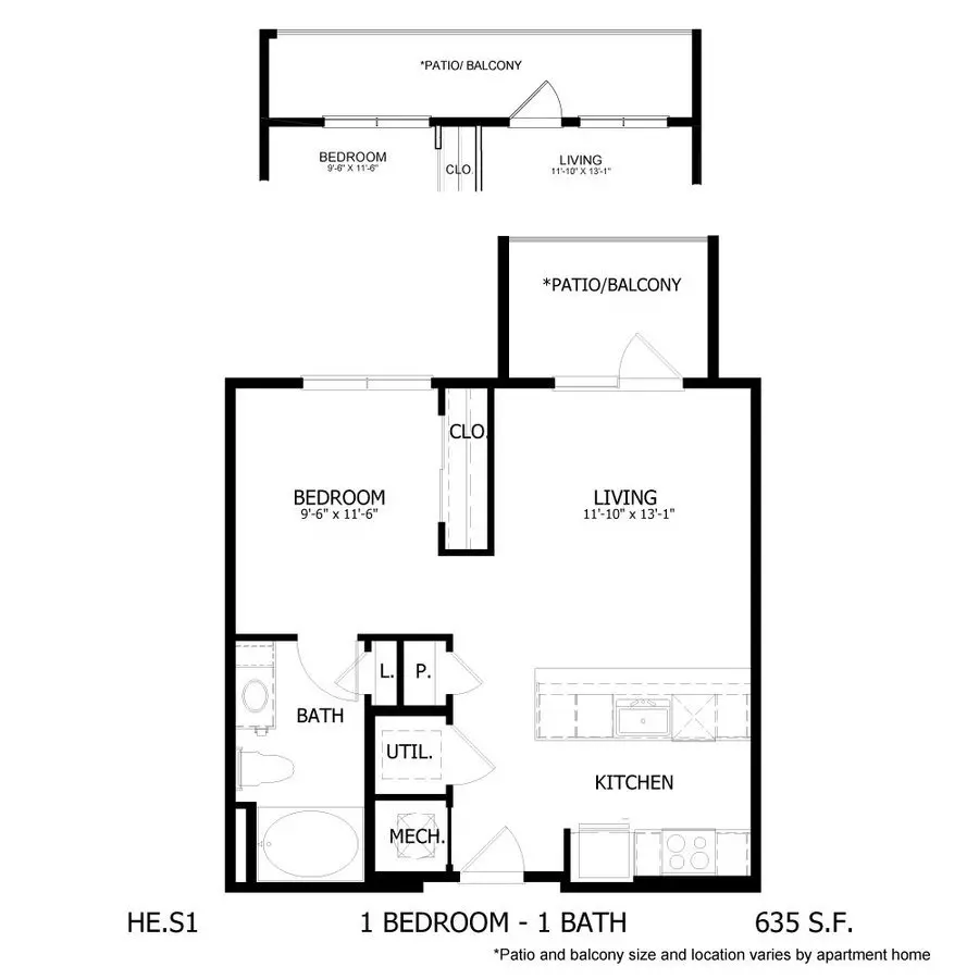 Unit - - floor plan