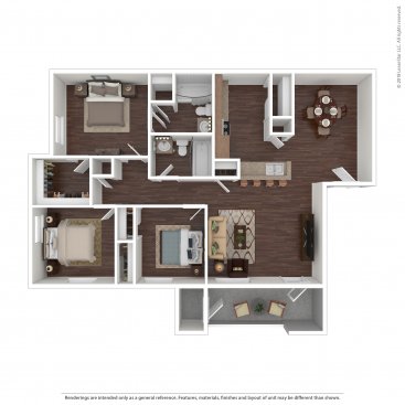 3 Beds • 2 Bath 05101 floor plan