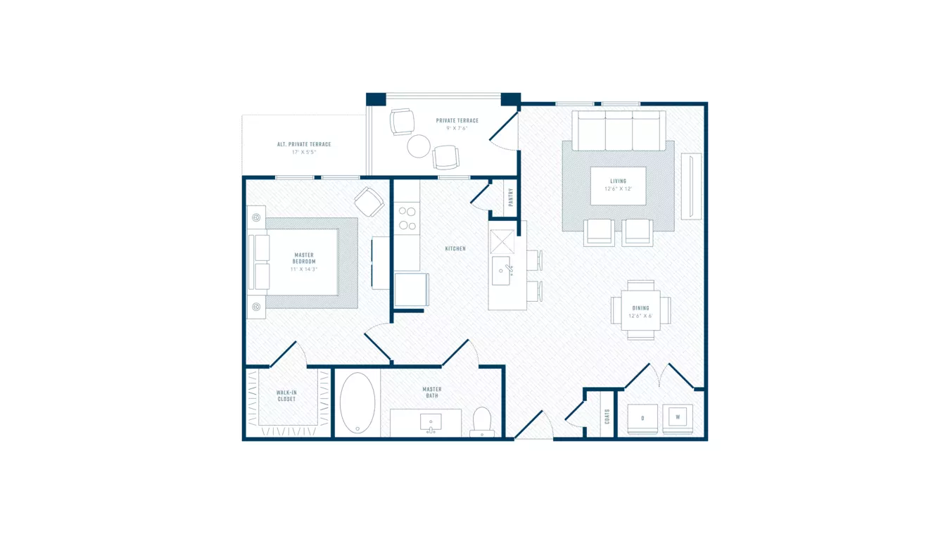 Unit 1406 6405 floor plan