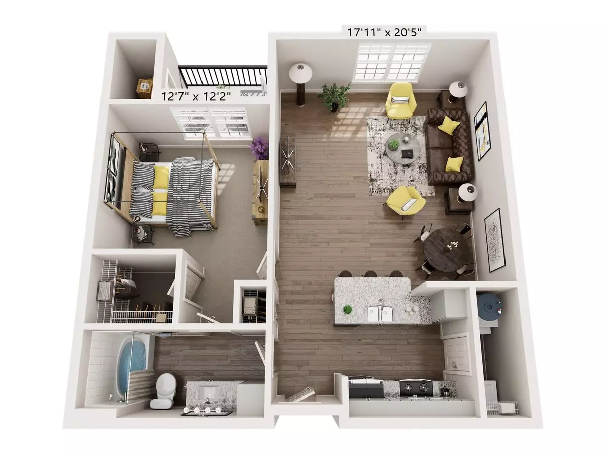 1 Bed • 1 Bath 4306 floor plan