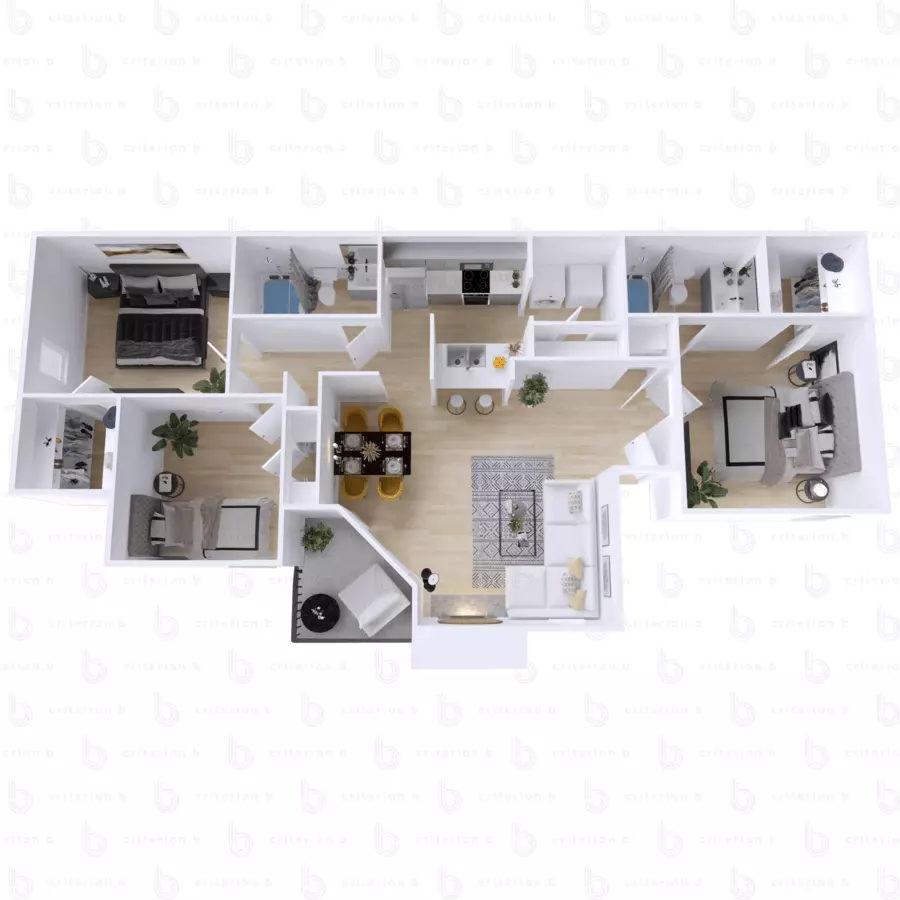 3 Beds • 2 Bath 2092 floor plan