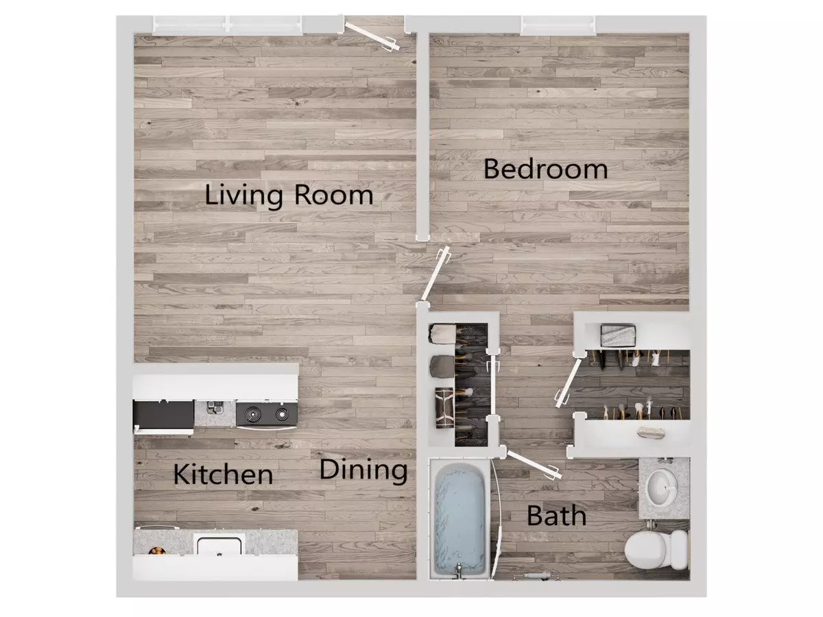 Unit 555J 547A floor plan