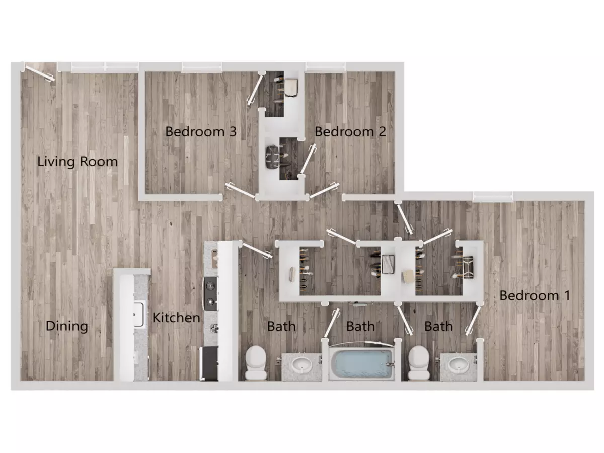 Unit 571M 571M floor plan