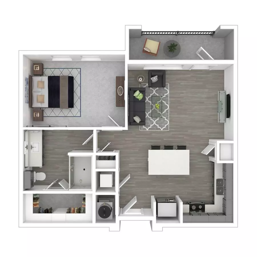 1 Bed • 1 Bath 4415 floor plan