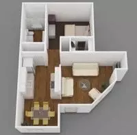 1 Bed • 1 Bath A1 floor plan