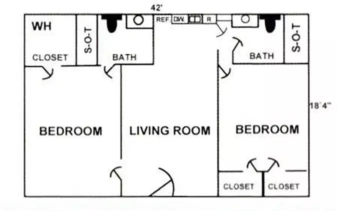 2 Beds • 2 Bath 137 floor plan
