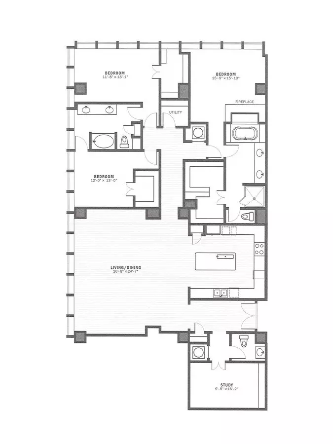 3 Beds • 2 Bath 3403 floor plan