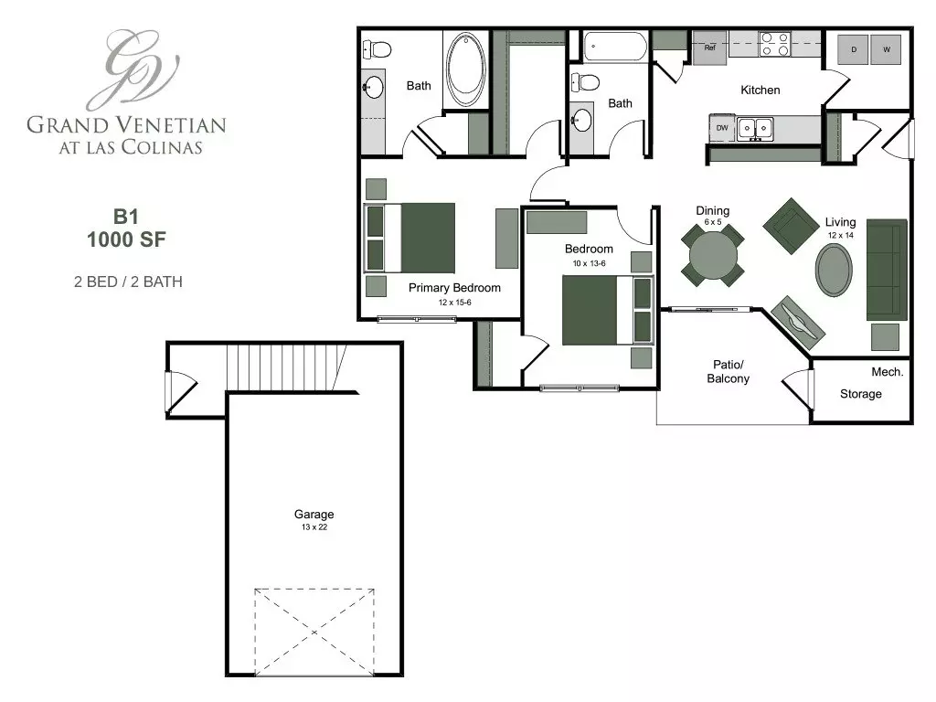 Unit 1221 1612 floor plan