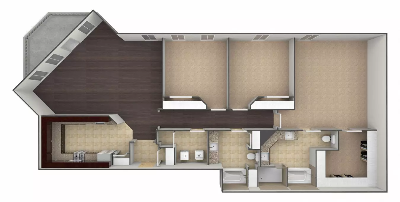 3 Beds • 2 Bath 2301 floor plan