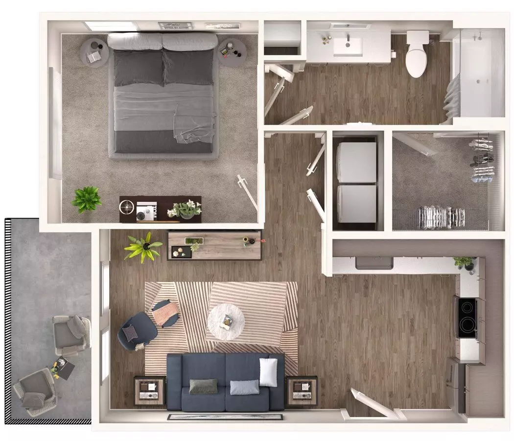 Studio • 1 Bath 06301 floor plan