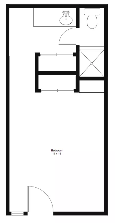 Studio • 1 Bath 05-212A floor plan