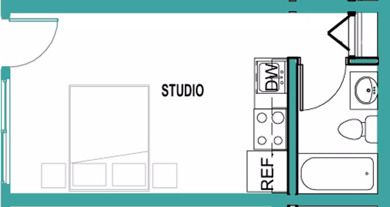 Studio • 1 Bath 8101 floor plan