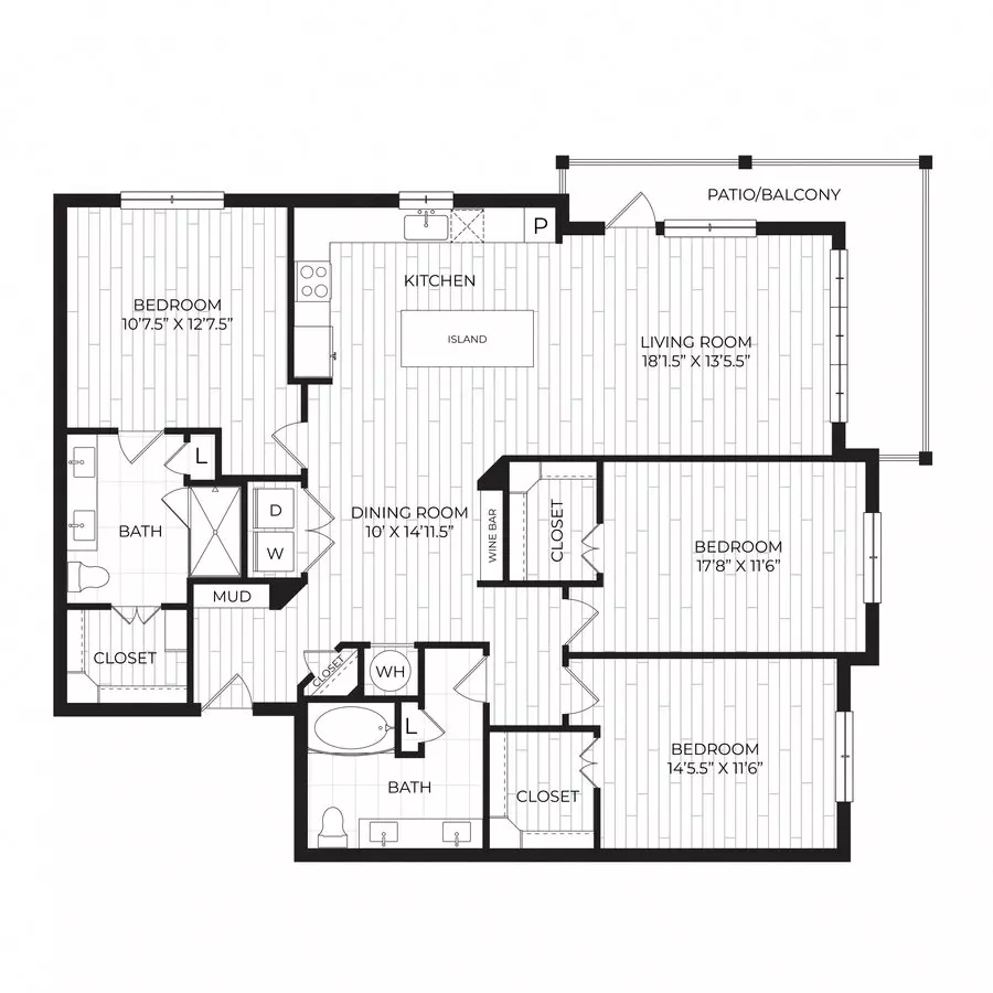 3 Beds • 2 Bath 3426 floor plan