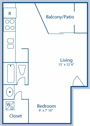 Studio • 1 Bath 1111 floor plan