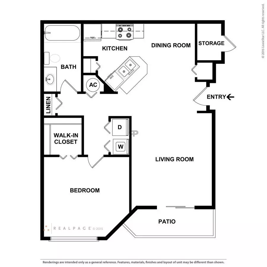 1 Bed • 1 Bath 3109 floor plan