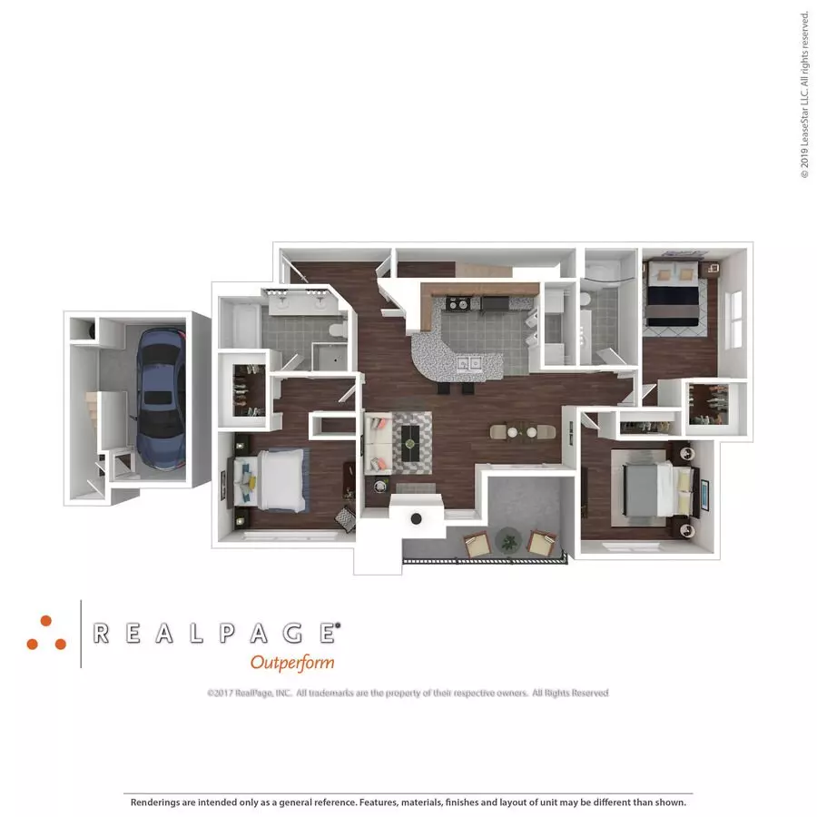 3 Beds • 2 Bath 0227 floor plan