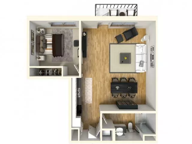1 Bed • 1 Bath 307 floor plan