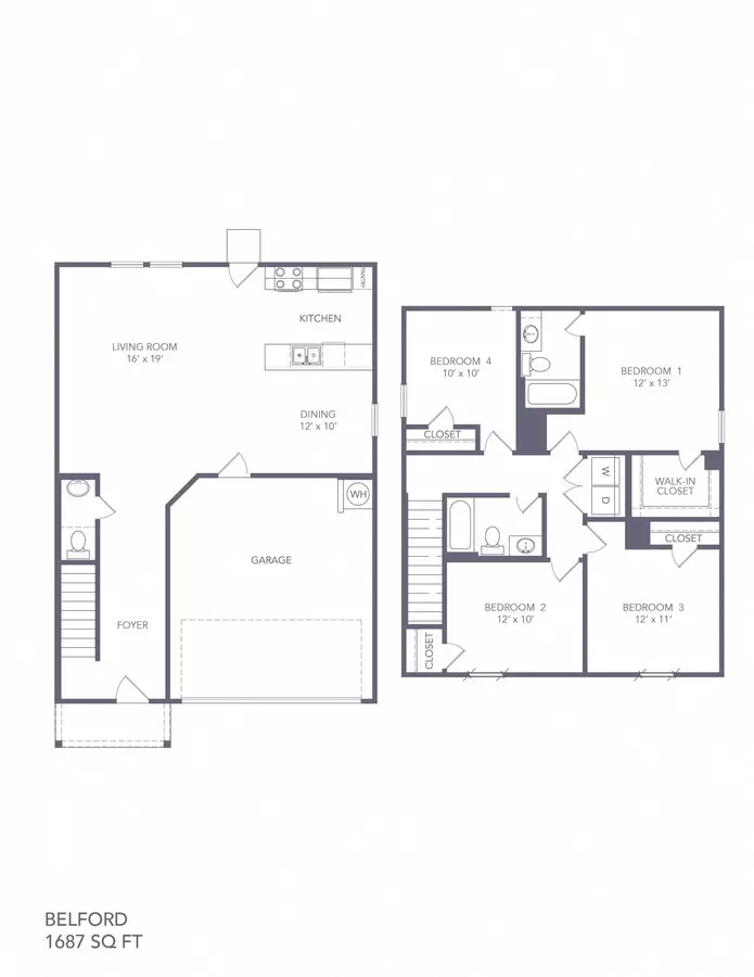4 Beds • 2 Bath 117FM floor plan