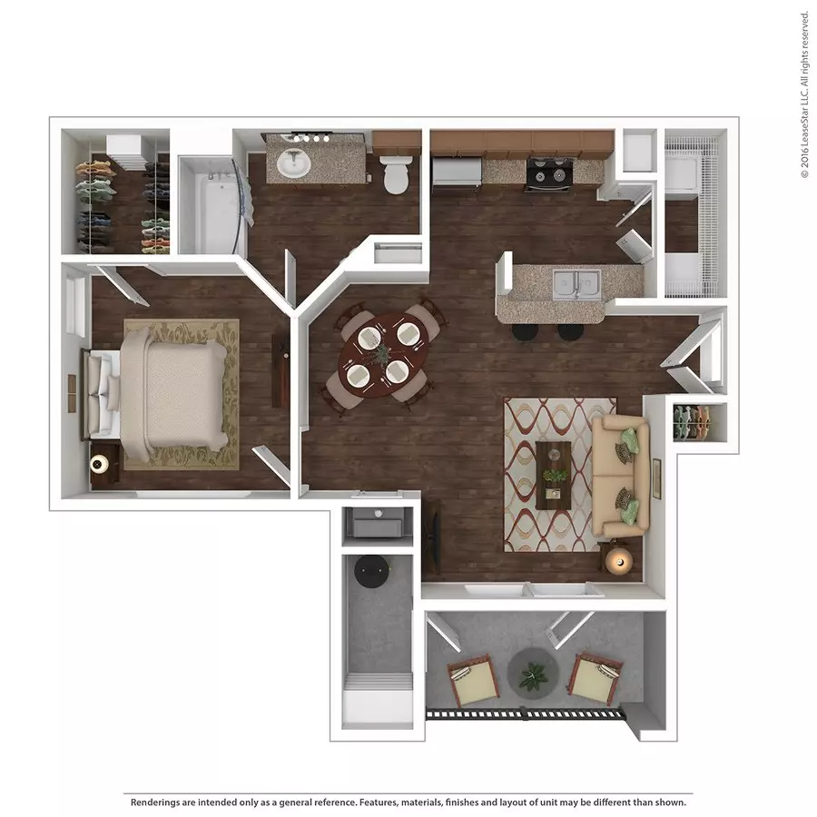 1 Bed • 1 Bath 936 floor plan
