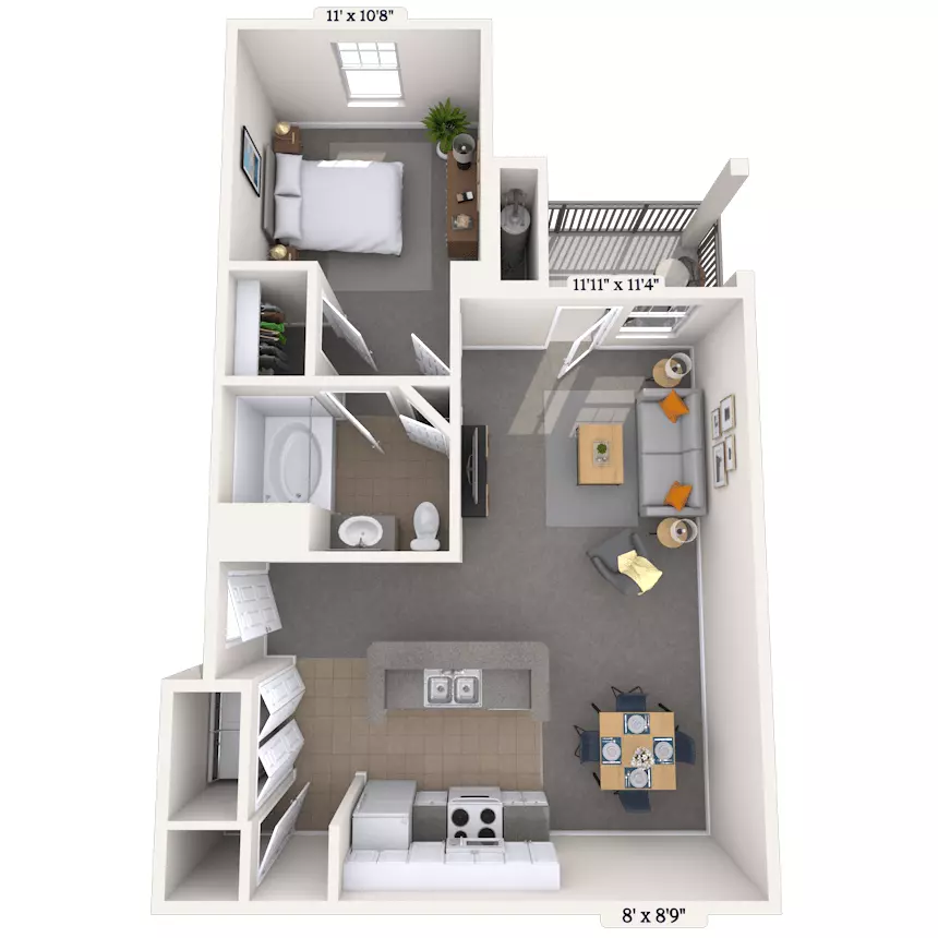 1 Bed • 1 Bath 2727301 floor plan