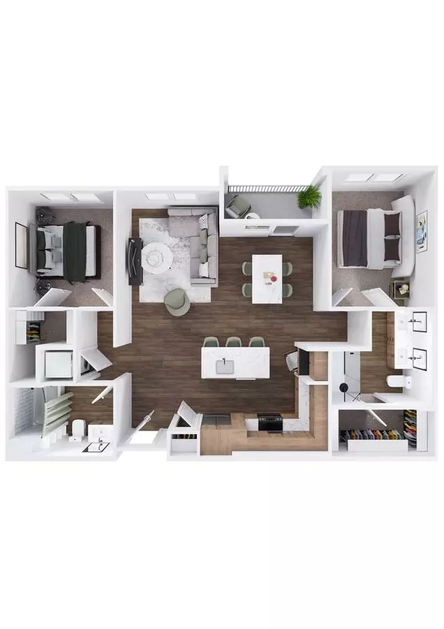 2 Beds • 2 Bath 3302 floor plan