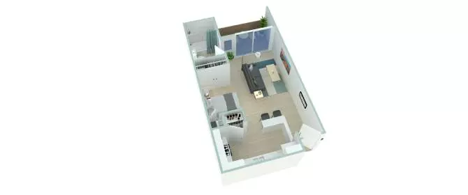Studio • 1 Bath 106 floor plan