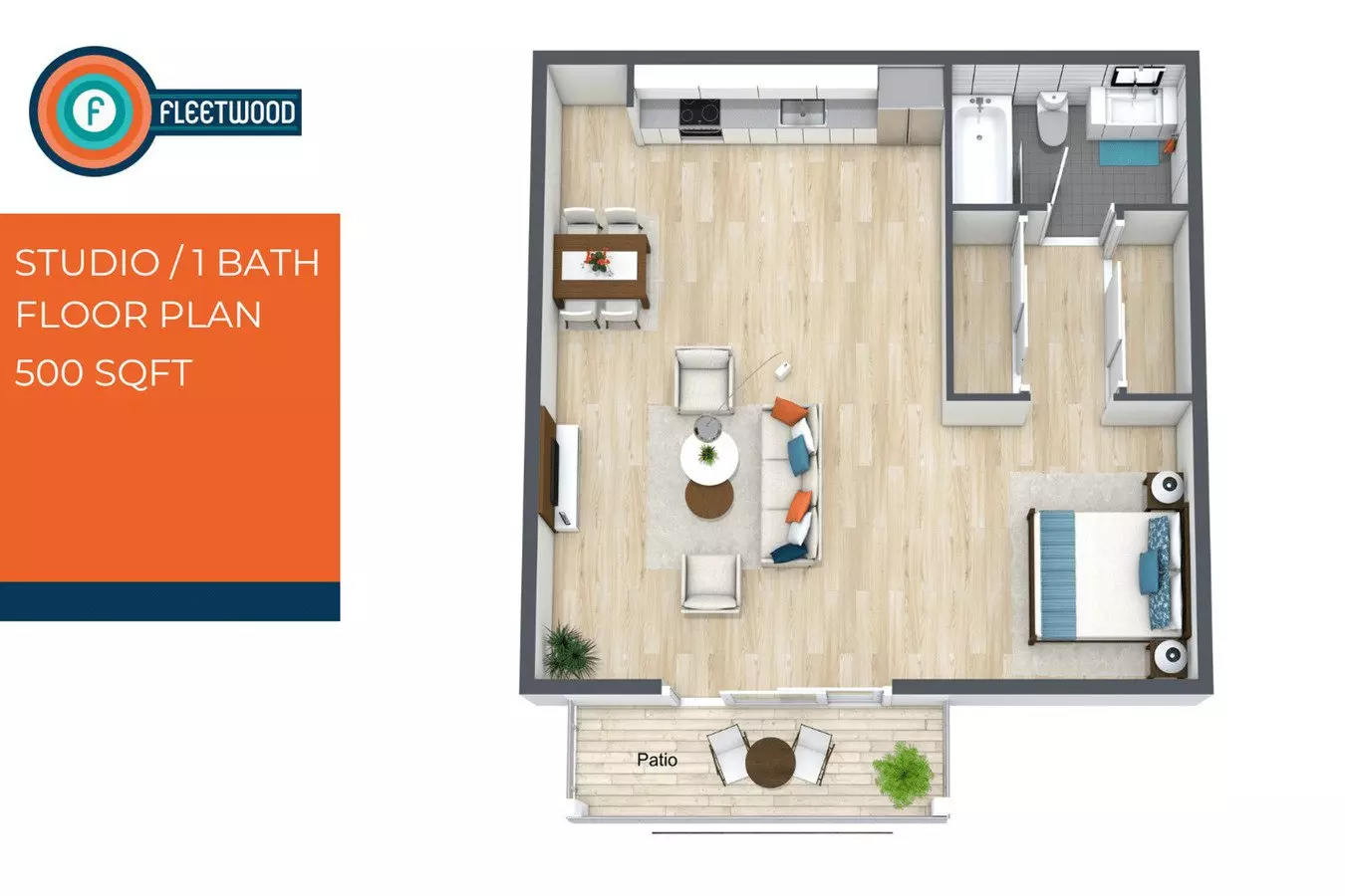 Studio • 1 Bath 7 floor plan