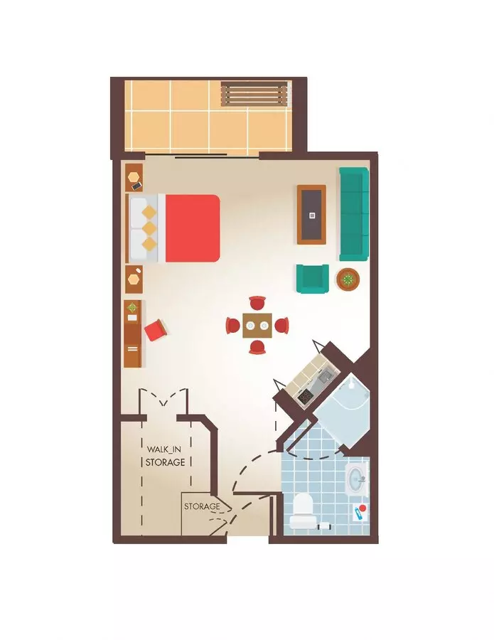 Studio • 1 Bath 122 floor plan