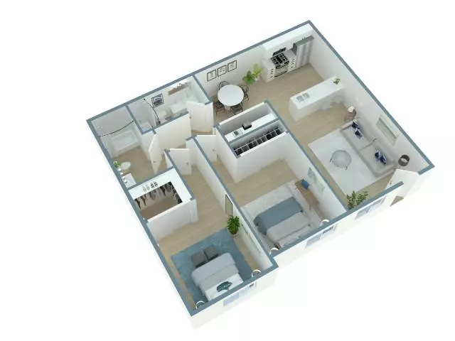 2 Beds • 2 Bath 024 floor plan