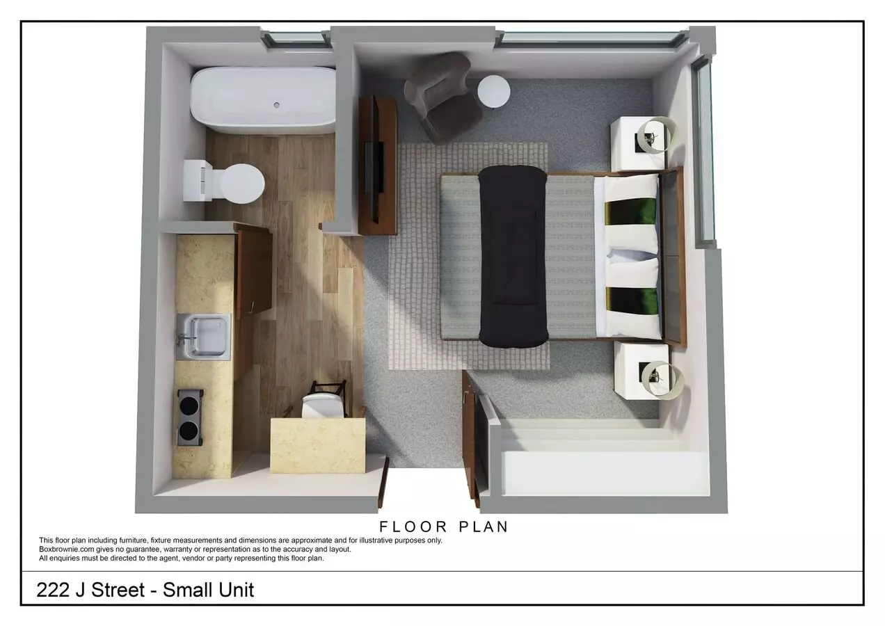 0BR/1BA 248 floor plan