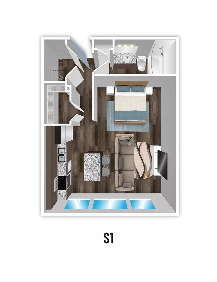 Studio • 1 Bath 4408 floor plan