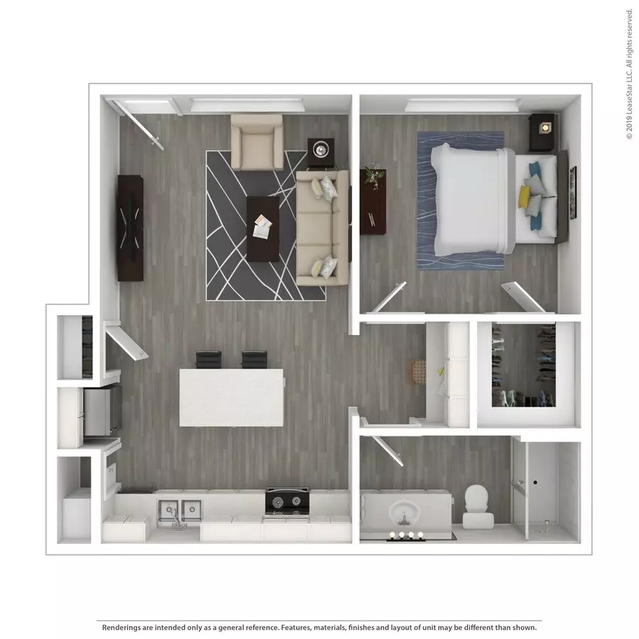 1 Bed • 1 Bath 24 floor plan