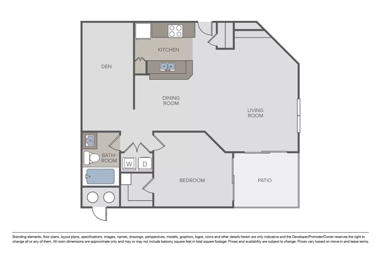1 Bed • 1 Bath
3D Tour N302 floor plan
