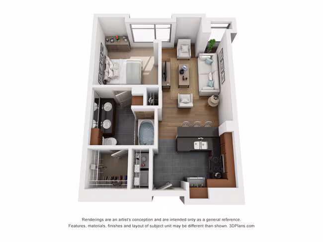 1 Bed • 1 Bath 0003 floor plan