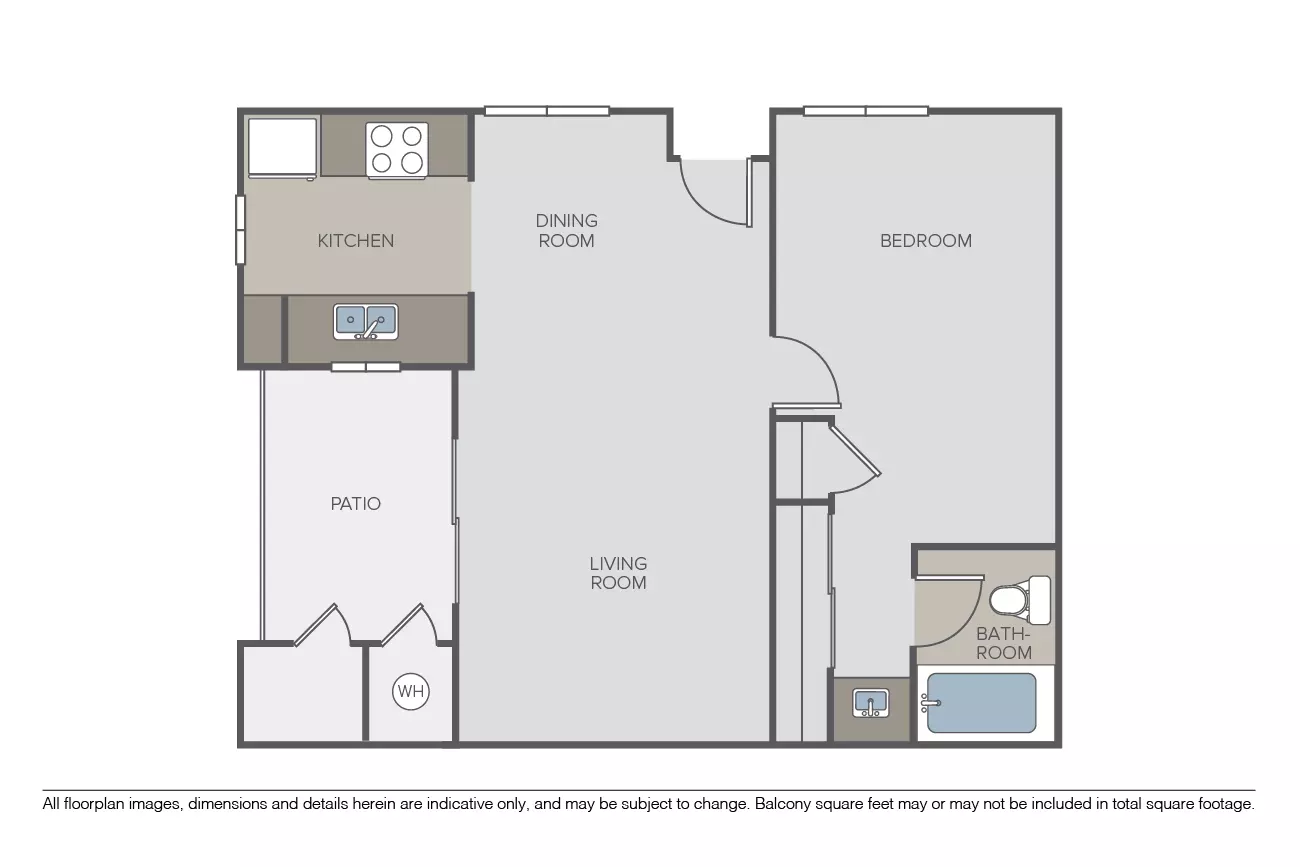 1 Bed • 1 Bath
3D Tour D060 floor plan