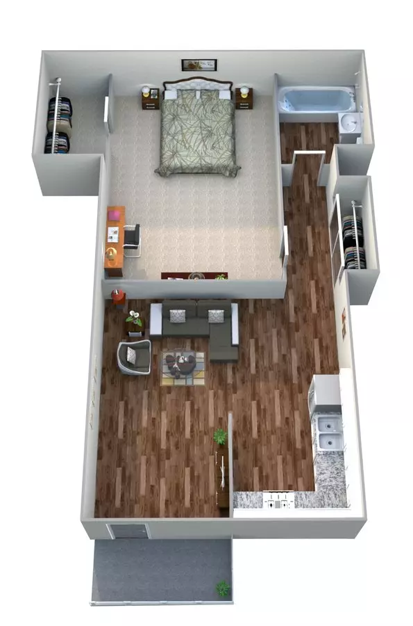 1 Bed • 1 Bath 81 floor plan